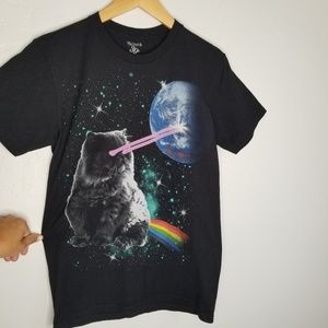 Walnut & 39th Galaxy Laser Cat Graphic Tee Shirt